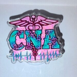 CNA Phone Grip with Pink and Teal Design